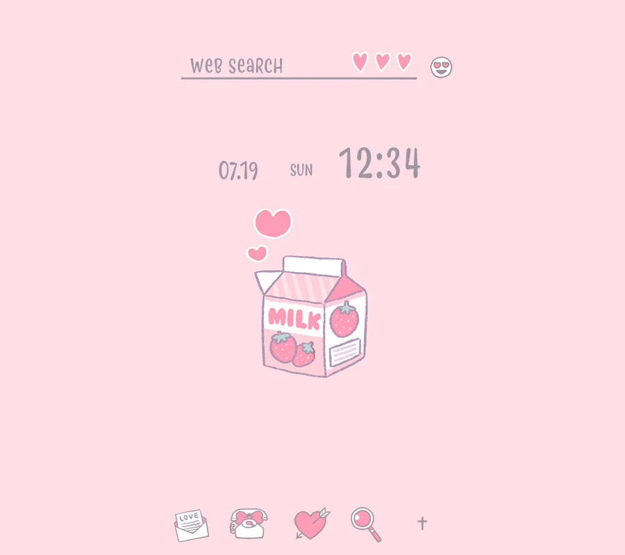 Hearty Milk Theme +HOME screenshot